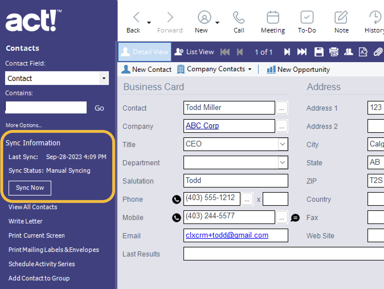 Act! View+ – Corelogix Corporation