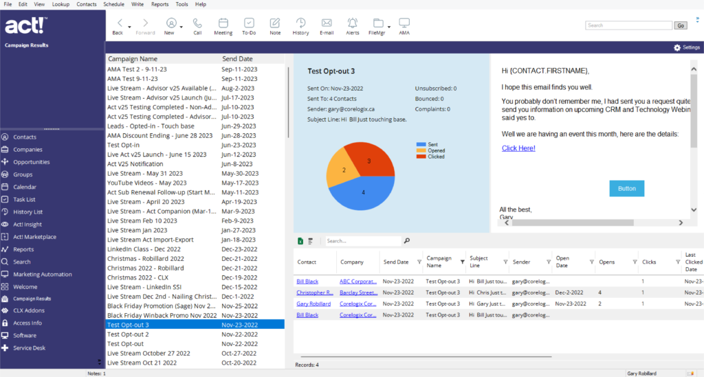 Act! View+ – Corelogix Corporation